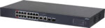 Dahua CS4220-16GT-240 - 20-portový cloudový PoE switch, 16× Gigabit PoE (Hi-PoE), 240 W, 2× RJ45 + 2× SFP uplink