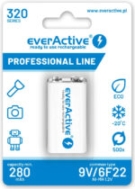 Akumulátor 9 V (6F22) Ni-MH everActive Professional Line 320 mAh, 1 ks