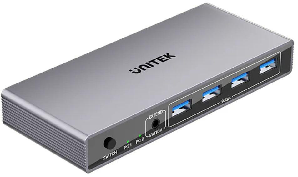KVM prepínač Unitek 8K@60Hz USB 3.0 5Gbps DP