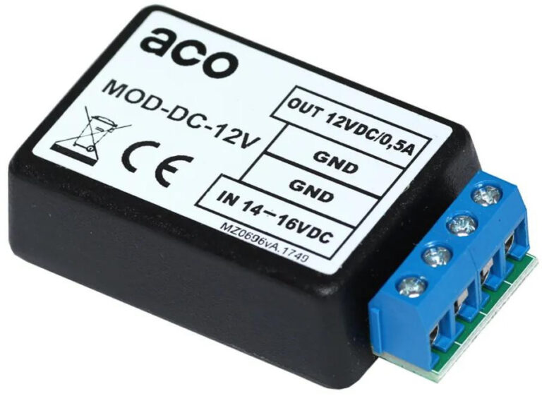 Menič napätia ACO-MOD-DC 12V – zo 14–16 V DC na 12 V DC / 0,5 A