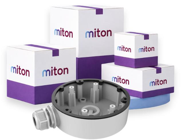 Montážna krabica Miton MT-P1280-D46 – hliník, biela, Ø 120 mm (balenie 10 ks)