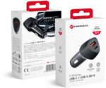 Nabíjačka do auta Forcell Carbon CC50-1A1C – 38 W, USB-C PD 3.0, USB-A QC 3.0, čierna – Obrázok 6