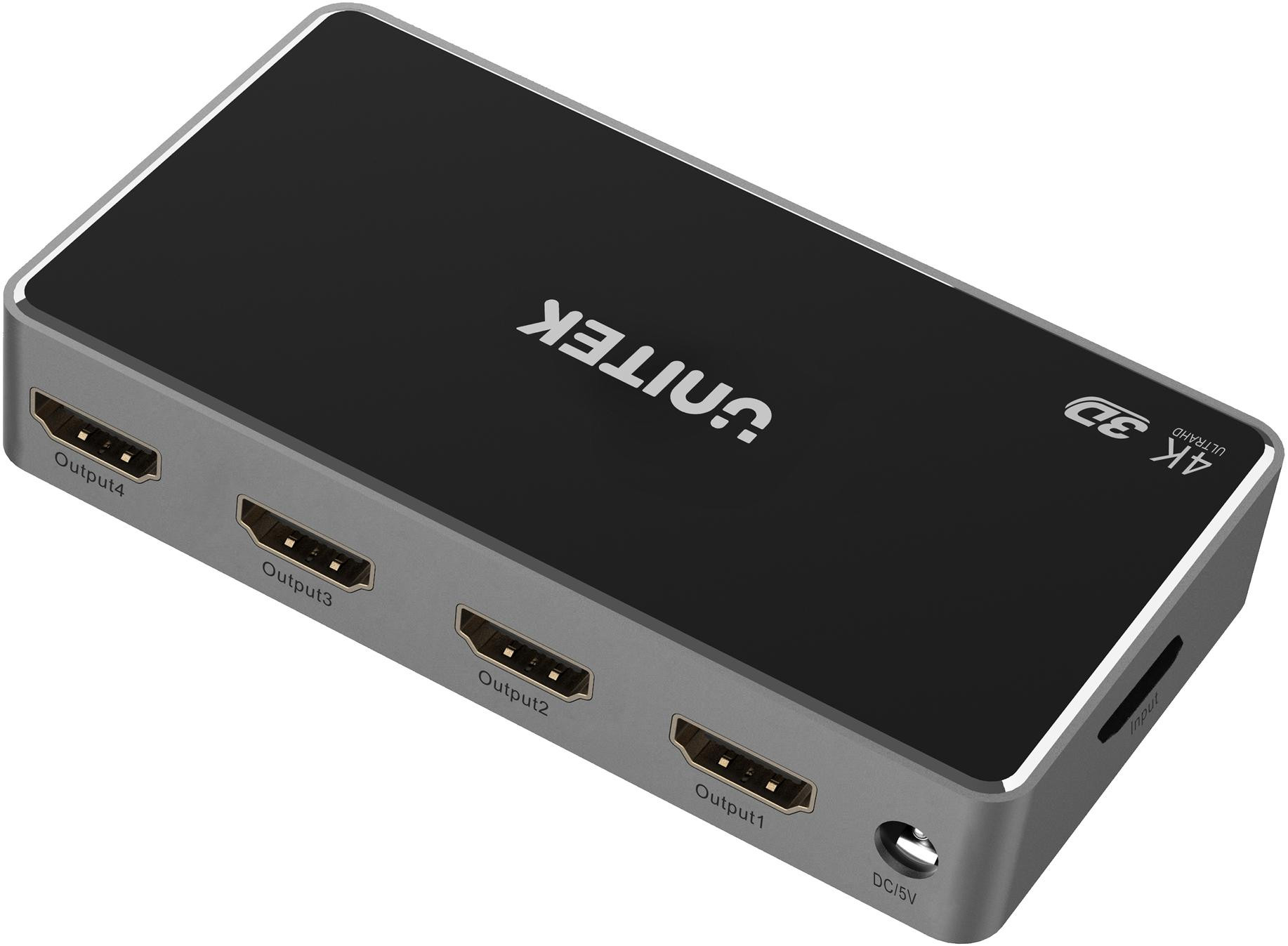 16b9aa91d32aa642340b1ea9fa8432f6_original.jpg HDMI rozbočovač Unitek V1109A – 1 vstup / 4 výstupy, HDMI 1.4b, 4K – Obrázok 1