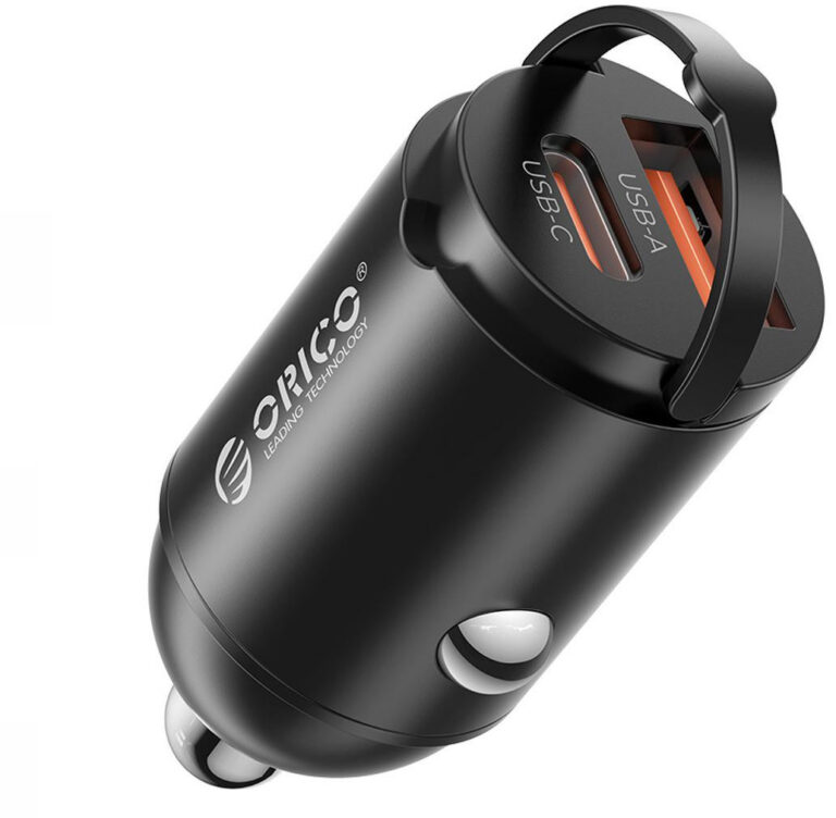 Nabíjačka do auta Orico MR-30-1A1C-BK-EP – USB-C 30 W, USB-A 30 W