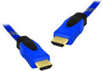 HDMI kábel LTC LXHD82 – HDMI 1.4, nylonový oplet, modrý, 5 m