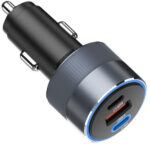 Nabíjačka do auta Forcell F-Energy 85 Alu – 85 W, 2× USB-C, 1× USB-A, PD 3.0, QC 4.0, sivá – Obrázok 2