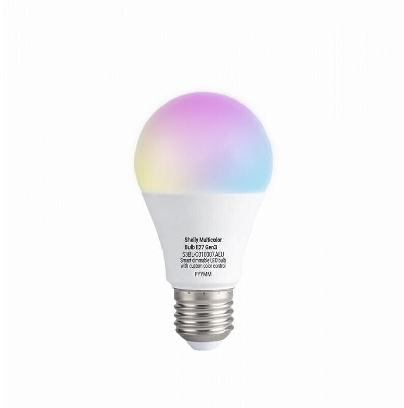 1f6643ab01f211922d18dbc09edcbbc3_original.jpg Smart LED žiarovka Shelly Multicolor Bulb E27 Gen3 – Wi-Fi, Bluetooth – Obrázok 1