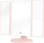 Kozmetické zrkadlo Humanas HS-ML04 (HS4739) – LED podsvietenie, ružové