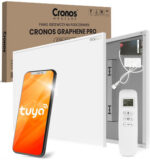 IR vykurovací panel Cronos Graphene PRO CGP-580TWP – 580 W, 10–15 m², IP54, biely