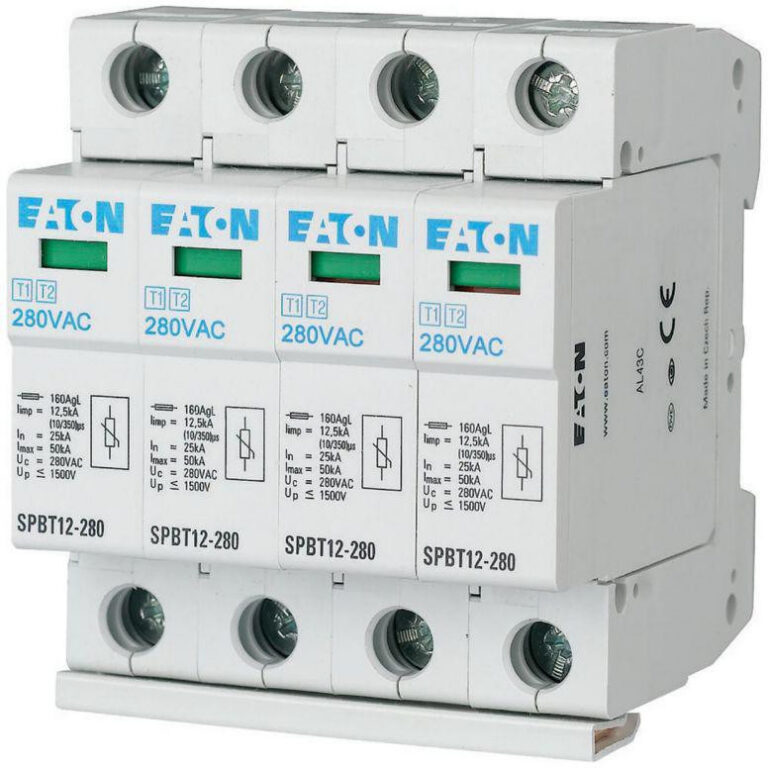 Zvodič prepätia Eaton SPBT12-280/4 – typ 1+2 (T1+T2), 4-pólový, 12,5 kA