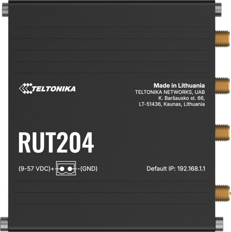 LTE router Teltonika RUT204 (RUT2040AAAA0) – priemyselný, 4G/LTE, RS232/CAN