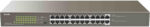 PoE switch Tenda TEG1124P-24-250W – 24× GbE PoE, 250 W, rack 19"