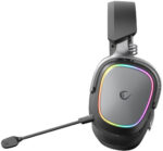 Bezdrôtové slúchadlá Rampage RETSU – Bluetooth, 2,4 GHz, RGB, čierne – Obrázok 6