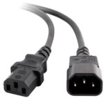 Predlžovací napájací kábel Lanberg CA-C13E-10CC-0018-BK – IEC C13/C14, 1,8 m