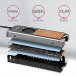 Chladič na M.2 SSD Axagon CLR-M2FAN – s ventilátorom, 13 mm – Obrázok 2