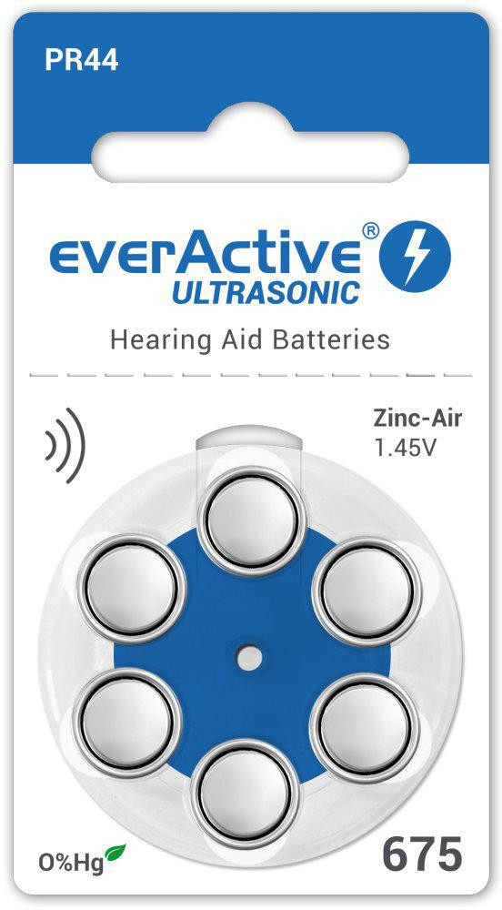 50471cd3194493450b6cd8730dd1729d_original.jpg Batéria do načúvacích prístrojov everActive ULTRASONIC 675 / PR44 – 1,45 V (balenie 6 ks) – Obrázok 1