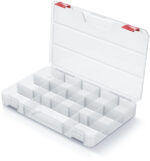 Organizér na náradie Kistenberg SQR Box 30 KSQ30204 – priehľadný, 275 × 186 × 41 mm – Obrázok 2