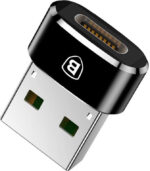 Adaptér OTG Baseus Mini CAAOTG-01 – USB-C / USB-A, 2,4 A, čierny