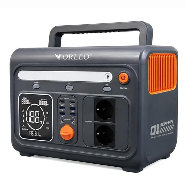 5db312aa36c47850828b6071f92d8668_original.jpg Prenosná napájacia stanica Orllo 1200W/1500W – LiFePO4 1024 Wh, 230 V sínus, MPPT 600 W – Obrázok 1