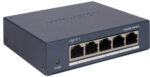 Switch Hikvision DS-3E0505-O – 5× GbE, kovový, bez ventilátora