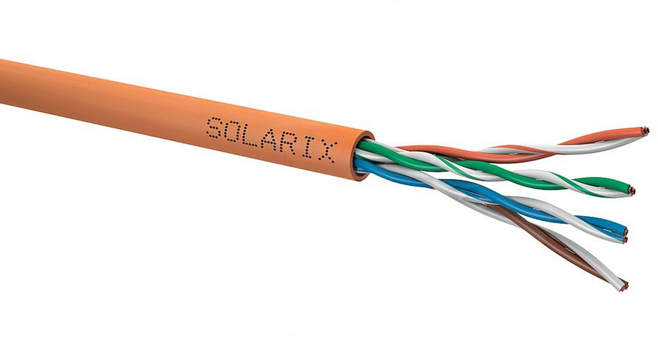 66d2e770569c73444d80a7ef6b5c914f_original.jpg Kábel U/UTP Solarix Cat.5e SXKD-5E-UTP-LSOHFR-B2ca – vnútorný, drôt, LSOHFR B2ca, 305 m – Obrázok 1