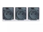 Elektro-Plast Hermes – zásuvka 3-násobná s uzemnením, dymové viečko, IP44, biela (0323-01) – Obrázok 2