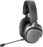 Bezdrôtové slúchadlá Rampage RETSU – Bluetooth, 2,4 GHz, RGB, čierne – Obrázok 5