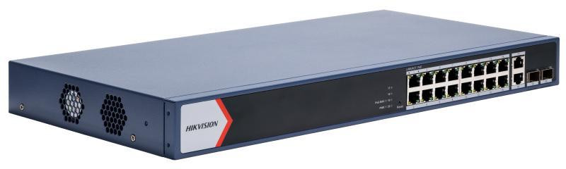 73b5d55b804a484cf01d4c2161494213_original.jpg Switch Hikvision DS-3E1520P-EI(O-STD) – 16× GbE PoE, 2× SFP, 230 W – Obrázok 1