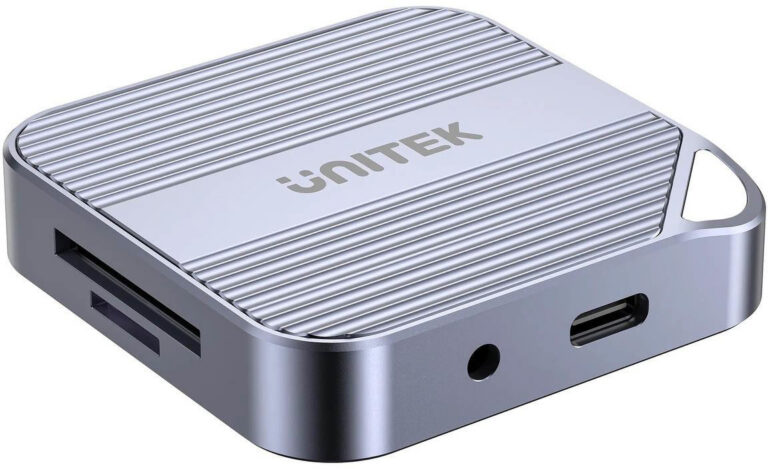 Magnetická čítačka kariet Unitek S1244CGY01 6v1 – SD/microSD, HDMI 4K 60 Hz, PD 100 W