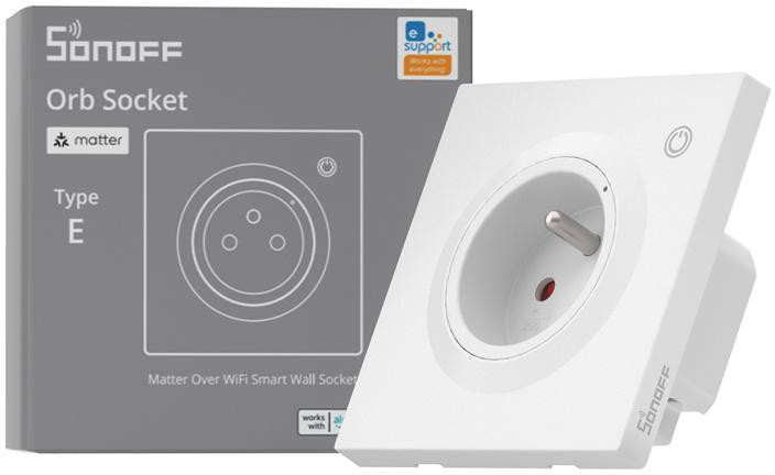 7651f17a656ce2fcbff4a4a460050d67_original.jpg Smart nástenná zásuvka Sonoff WS01TPE-E – Wi-Fi, typ E, 16 A, biela – Obrázok 1