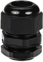 Káblová priechodka Delta G3/4-BLACK – 3/4", IP68, čierna