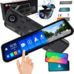 Autokamera Orllo Autoplay PRO – predná 4K + zadná Full HD, GPS, Wi-Fi, 9,66″ displej