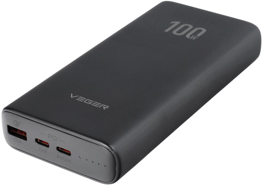 7b963af500e1e79dbfc06c37e9a9d174_original.jpg Powerbanka Veger T100 W2032C-100 – 20 000 mAh, 100 W PD, 2× USB-C, USB-A – Obrázok 1