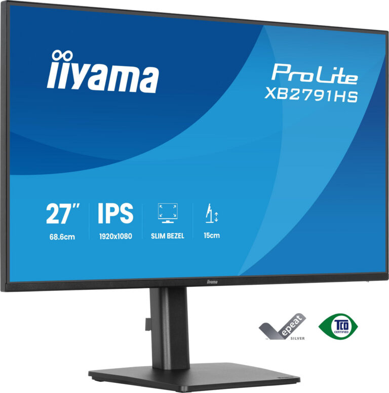 Monitor iiyama XB2791HS-B1 – 27", IPS, Full HD, 120 Hz, výškovo nastaviteľný, pivot