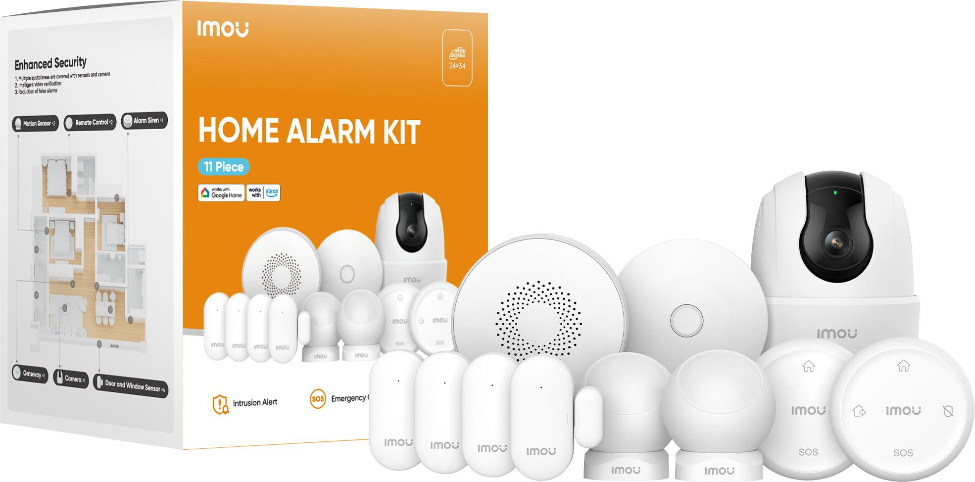 9248fd5faff259ddc6dceedf46cf972a_original.jpg Alarmová sada Imou Home Alarm Kit-11-Ranger 2C – Zigbee 3.0, kamera 3 MPx, siréna – Obrázok 1