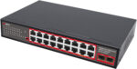 PoE switch Getfort GF-220G-16P-240 – 16× GbE PoE, 2× GbE, 2× SFP 2,5G, 240 W – Obrázok 5