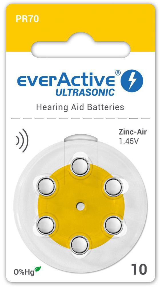 97d549119c55f0070200f54d51982c4c_original.jpg Batéria do načúvacích prístrojov everActive ULTRASONIC 10 / PR70 – 1,45 V (balenie 6 ks) – Obrázok 1
