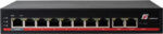 PoE switch Getfort GF-110-8PG-120 – 8× PoE + 2× uplink, gigabitový, 120 W