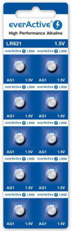 Gombíková batéria everActive EVAG1 – AG1/G1/LR60/LR621, 1,5 V (balenie 10 ks)