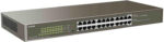 PoE switch Tenda TEG1124P-24-250W – 24× GbE PoE, 250 W, rack 19" – Obrázok 2