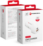 Nabíjačka do auta Forcell Carbon CC50-1A1C – 38 W, USB-C PD 3.0, USB-A QC 3.0, biela – Obrázok 9