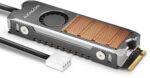 Chladič na M.2 SSD Axagon CLR-M2FAN – s ventilátorom, 13 mm