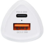 Nabíjačka do auta Forcell Carbon CC50-1A1C – 38 W, USB-C PD 3.0, USB-A QC 3.0, biela – Obrázok 4