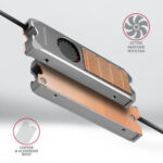 Chladič na M.2 SSD Axagon CLR-M2FAN – s ventilátorom, 13 mm – Obrázok 5