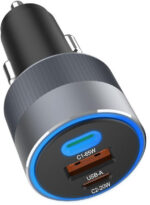 Nabíjačka do auta Forcell F-Energy 85 Alu – 85 W, 2× USB-C, 1× USB-A, PD 3.0, QC 4.0, sivá – Obrázok 4