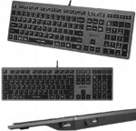 Klávesnica A4tech FStyler FX60H – USB, biele podsvietenie, nožnicové klávesy, sivá – Obrázok 4