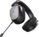Bezdrôtové slúchadlá Rampage RETSU – Bluetooth, 2,4 GHz, RGB, čierne – Obrázok 3