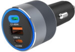 Nabíjačka do auta Forcell F-Energy 85 Alu – 85 W, 2× USB-C, 1× USB-A, PD 3.0, QC 4.0, sivá – Obrázok 3