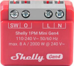 Relé modul Shelly 1PM Mini Gen4 – 8 A, meranie spotreby, Wi-Fi/Zigbee/Bluetooth