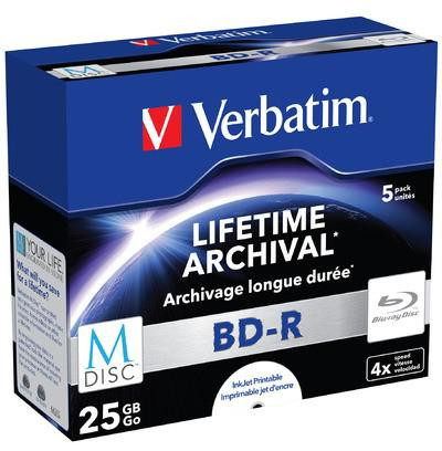 d448178a17592373e6e920e413e83828_original.jpg Blu-ray disky Verbatim M-DISC BD-R DBVE43823PLG – 25 GB, archivačné, potlačiteľné (balenie 5 ks) – Obrázok 1